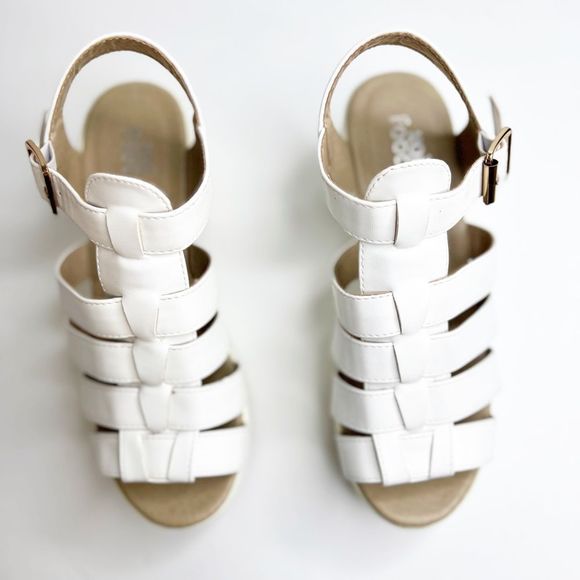 KOI WHITE CHUNK SANDAL VEGAN SIZE 8 - Picture 8 of 13